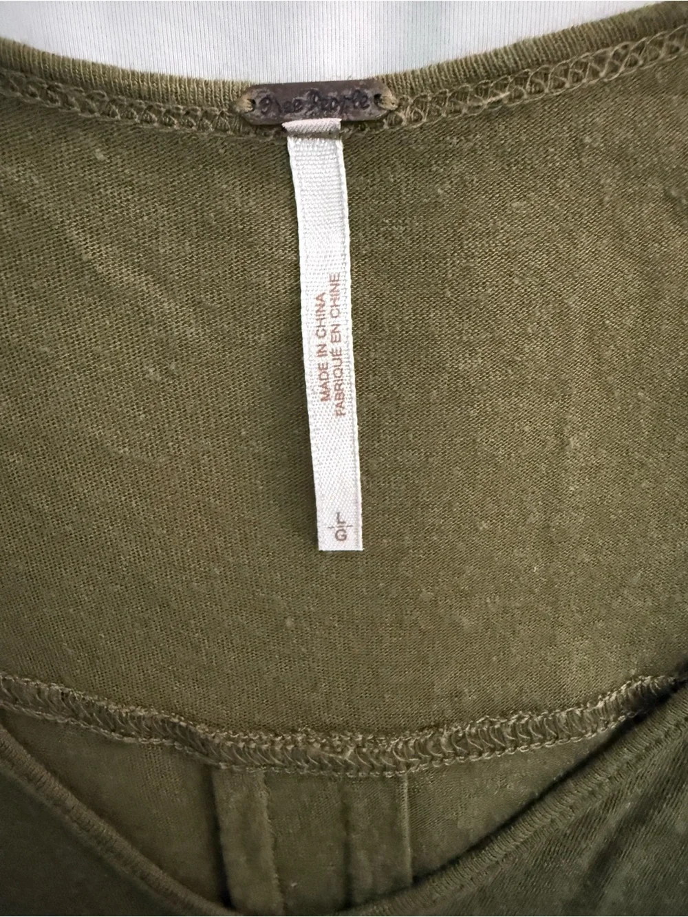 Free People Bittersweet Olive Green Top Size L